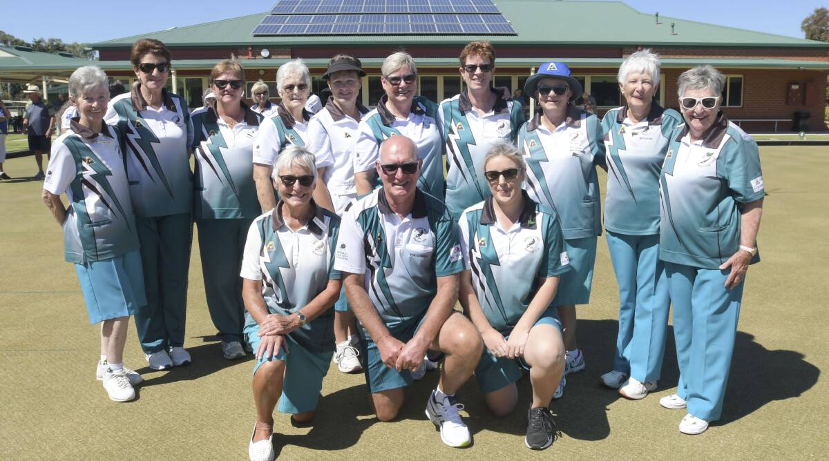 FABULOUS FIVE: The Bendigo East team that won the club's fifth midweek division one flag in a row. The Beasties defeated Eaglehawk by 19 on Friday. Pictures: NONI HYETT