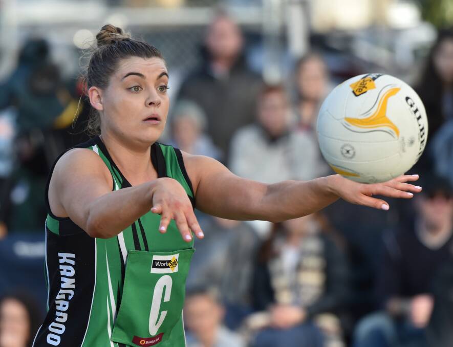 LADDER LEADERS: Kangaroo Flat centre Chelsea Sartori. The Roos topped the ladder in the Bendigo league Iso-Season with a 16-2 record. Picture: GLENN DANIELS