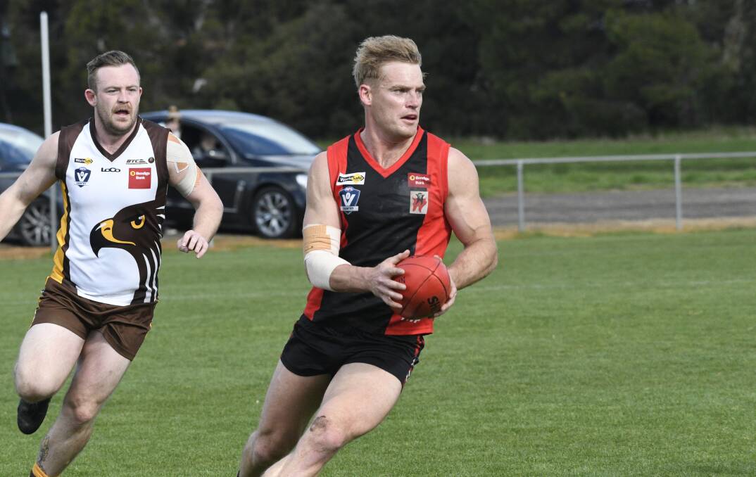 FINALS STILL ON THE AGENDA: White Hills coach Sam Kerridge during Saturday's 30-point victory over Huntly that keeps the Demons still in with a chance of finishing in the top five. Picture: NONI HYETT