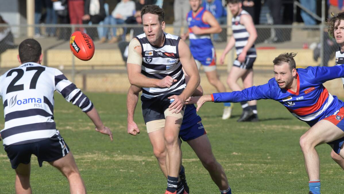 ON THE RISE: Lockington-Bamawm United's Nathan O'Brien. The Cats were the big improvers of 2018.