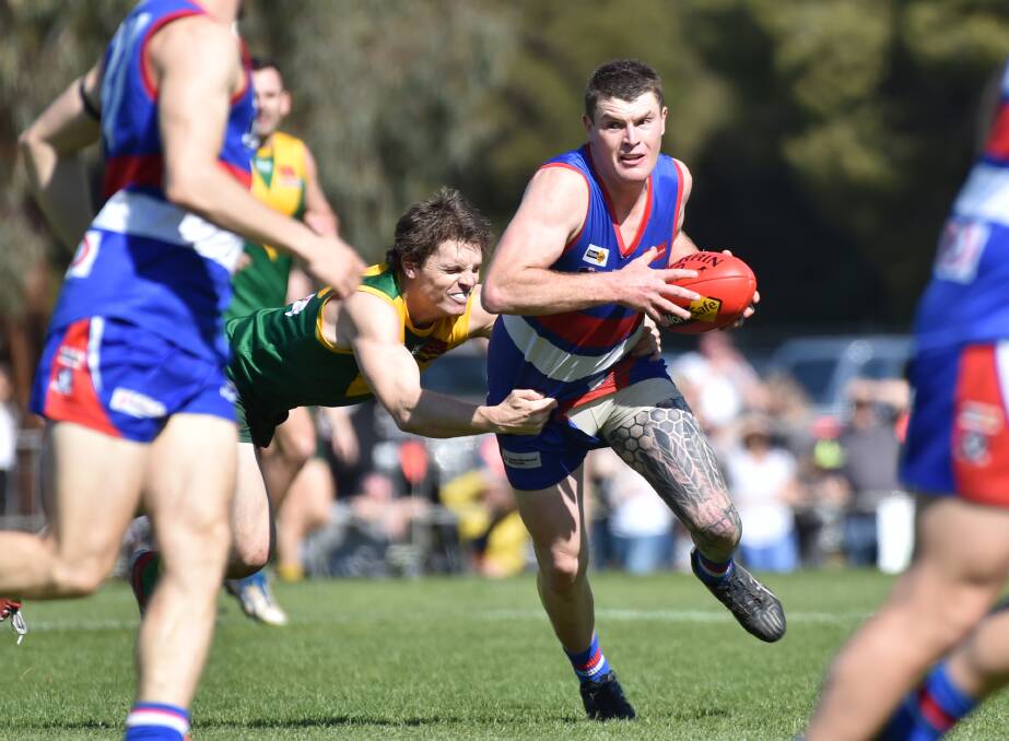 TOP GAME: Zach Alford, who spent plenty of time in the midfield, capped a brilliant season for North Bendigo with a top grand final performance against Colbinabbin.