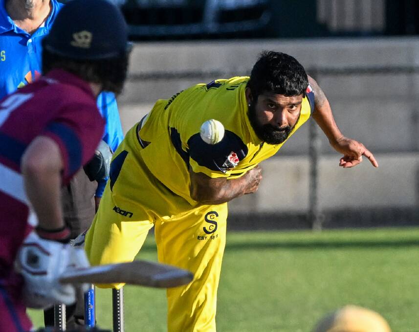 Strathfieldsaye's Chathura Damith has won the BDCA's Cricketer of the Year award with 20 votes. Picture by Darren Howe
