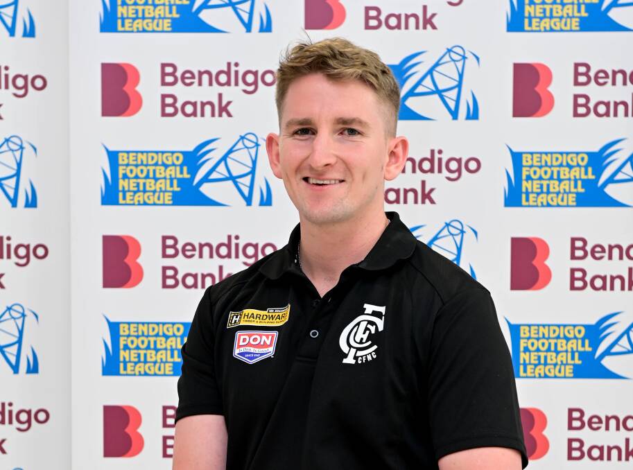 HOPING FOR A STRONG RESPONSE: Castlemaine president Caleb Kuhle at the BFNL season launch earlier this month. Picture: BRENDAN McCARTHY