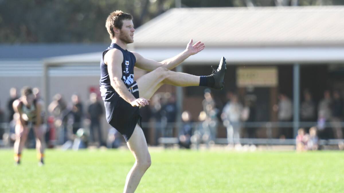 ON TARGET: Mount Pleasant's Ben Weightman leads the league goalkicking with 47. The Blues have been the competition's big improvers. Picture: ADAM BOURKE
