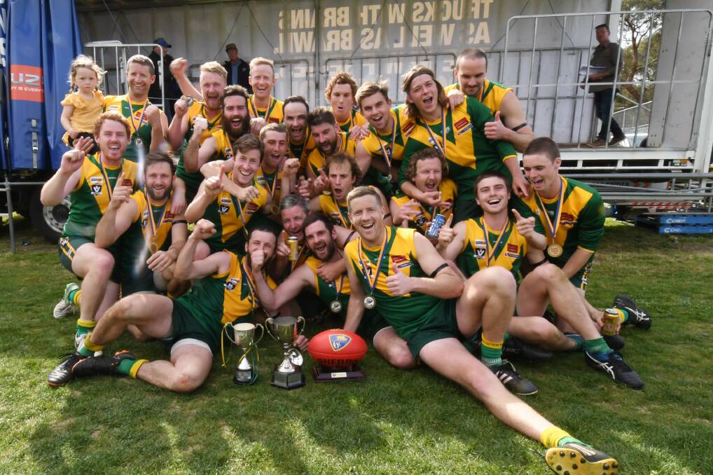 UP THERE COLBO: Colbinabbin won its second reserves premiership in four years on Saturday with a 47-point victory over White Hills. Picture: DARREN HOWE