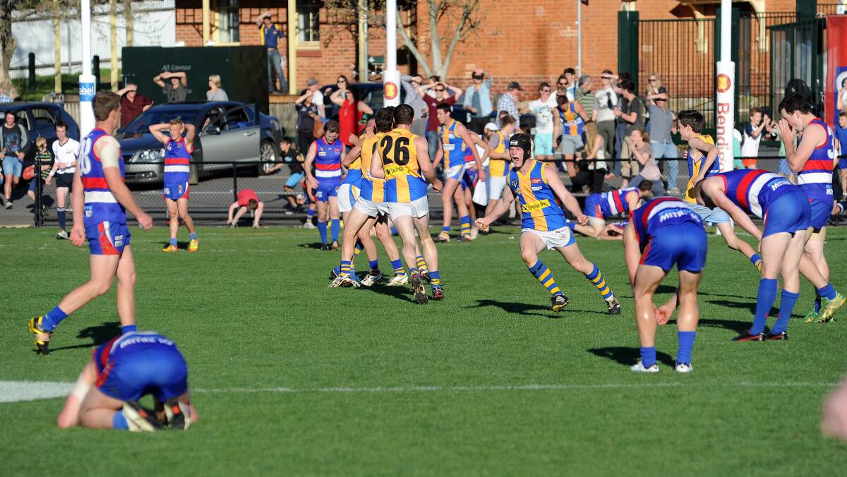 EPIC CONTEST: Golden Square beat Gisborne by three points in the 2012 BFNL grand final. The thrilling victory is one of Square's 10 wins by six points or less since 2012.