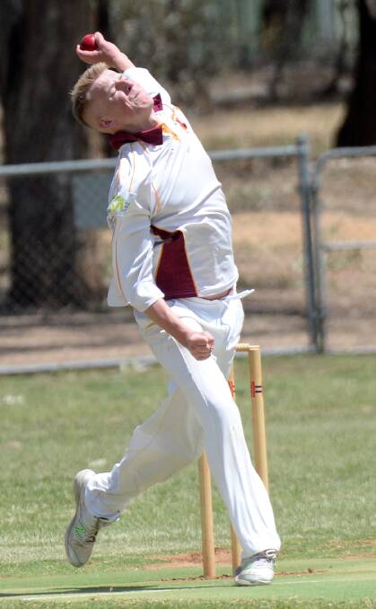 LEFT-ARMER: Maiden Gully's Jacob Brown claimed three wickets against California Gully on Saturday. The Lions are still unbeaten. Pictures: DARREN HOWE