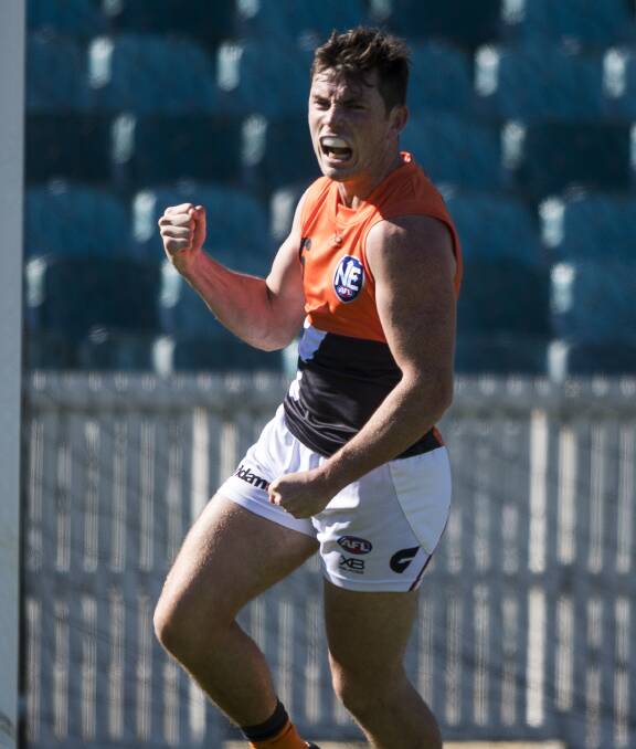 Brent Daniels playing for the GWS Giants in the NEAFL this year.
