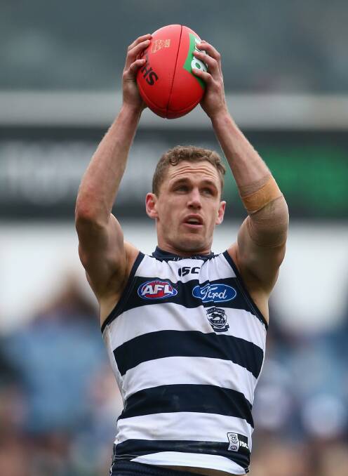 Bendigo's Joel Selwood will play game 200 for Geelong against the Sydney Swans on Saturday night. Picture: GETTY