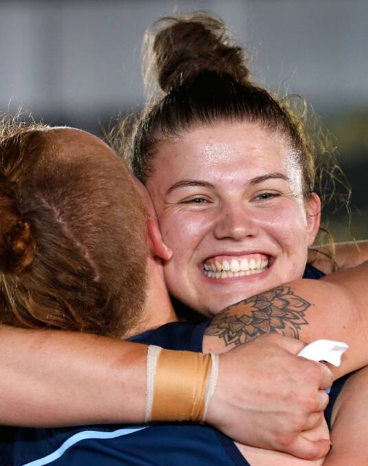 Carlton's Bella Ayre after the game. Picture: GETTY IMAGES