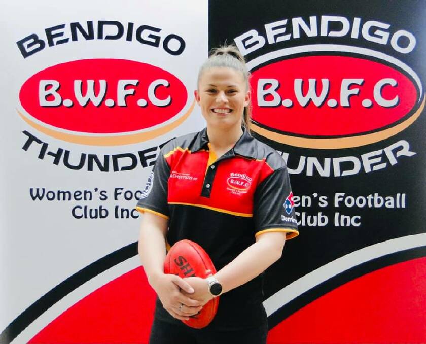 SHE'S BACK: Bella Ayre is ready to relaunch her football career with the Bendigo Thunder next year. Picture: BENDIGO THUNDER