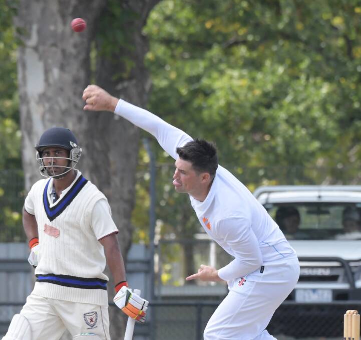 COME IN SPINNER: For the second season in a row Strathdale-Maristians' Cameron Taylor was the competition's leading wicket-taker. He finished with 39. His 8-55 against Strathfieldsaye in round three were the season's best figures. Picture: NONI HYETT