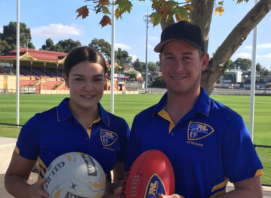 READY FOR BATTLE: Heathcote District representatives Danni Wee-Hee and Jarrod Findlay ahead of Saturday's inter-league tussles with Sunraysia. Picture: LUKE WEST