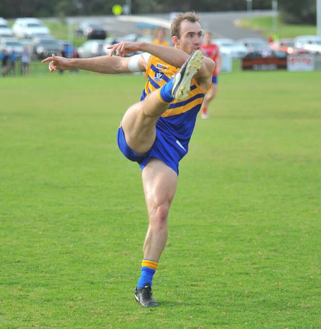 LEADERSHIP: Colbinabbin's Sam Vale, in action last year against Bellarine, will captain Heathcote District in its inter-league match against Central Murray at the QEO on Saturday. Picture: LUKE WEST