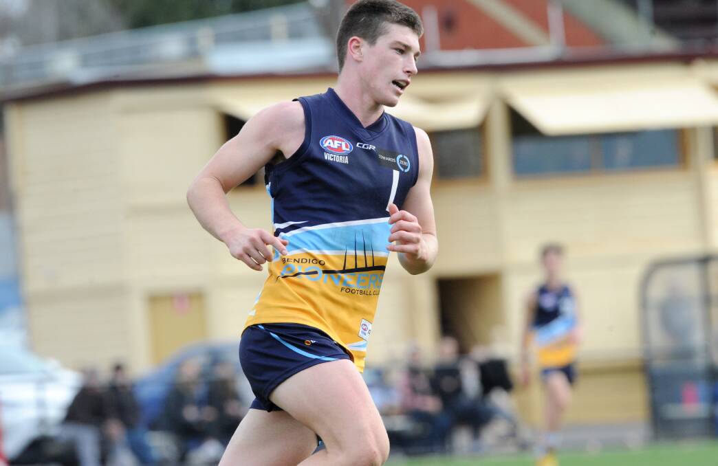 SKIPPER: Captain Joe Atley was among the Bendigo Pioneers' best players in Saturday's loss to the Gippsland Power by 41 points.