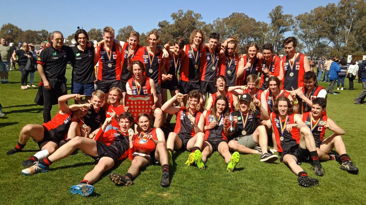 DEMON DYNAMOS: White Hills after beating Mount Pleasant in last year's Heathcote District league under-17 grand final.