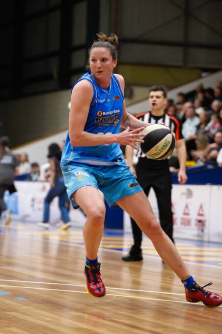 SPIRIT STAR: Kelsey Griffin playing with the Bendigo Spirit during her first stint at the club. Griffin is returning to Bendigo after four seasons with Canberra.