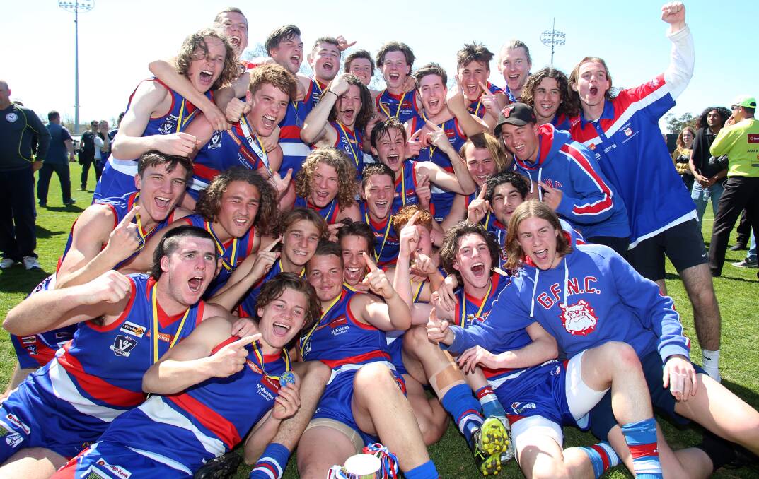 YOUNG PUPS: Gisborne's under-18 premiership team after Saturday's three-point win over Sandhurst.