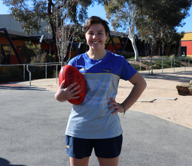 PLENTY TO SMILE ABOUT: Amy Campbell enjoyed a successful carnival with Victoria at the School Sport Australia under-15 girls football championships.