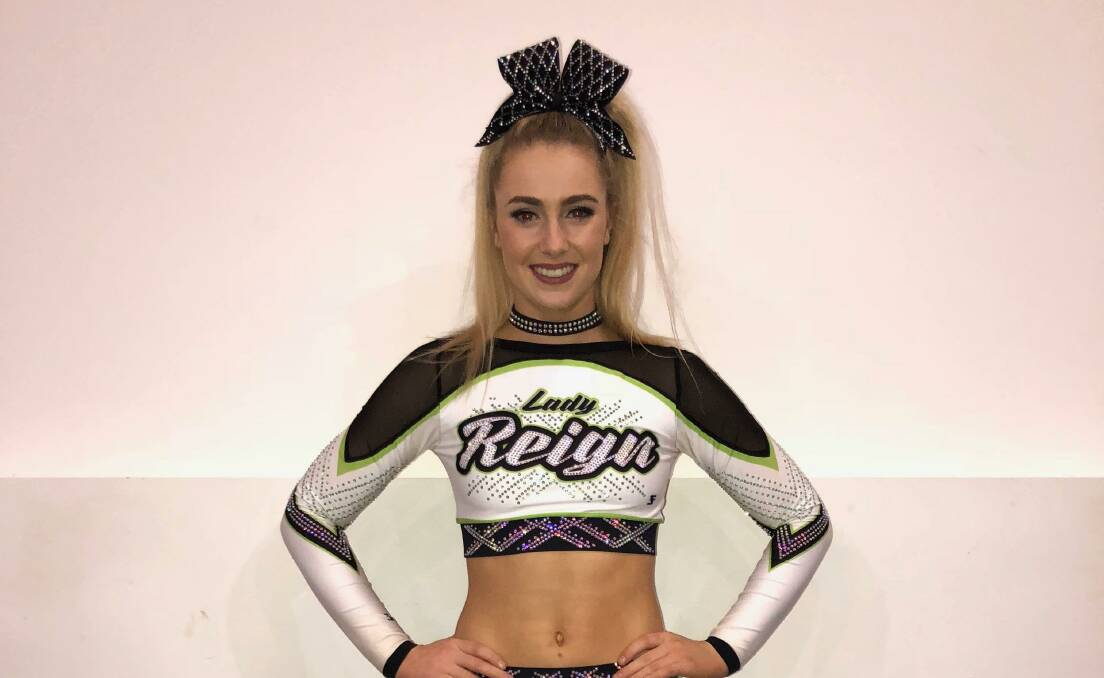 TALENTED: Bendigo's Maddy Theobald is headed to Florida to represent Lady Reign at the World Cheerleading Championships. Theobald also competed at the championships in 2017. Picture: CONTRIBUTED