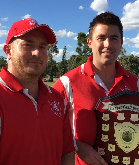 REAPPOINTED: Matt Pask and James Pietromonaco will lead Mandurang as co-coaches again next season in the Emu Valley Cricket Association. The Rangas were division one runners-up last season. Picture: LUKE WEST