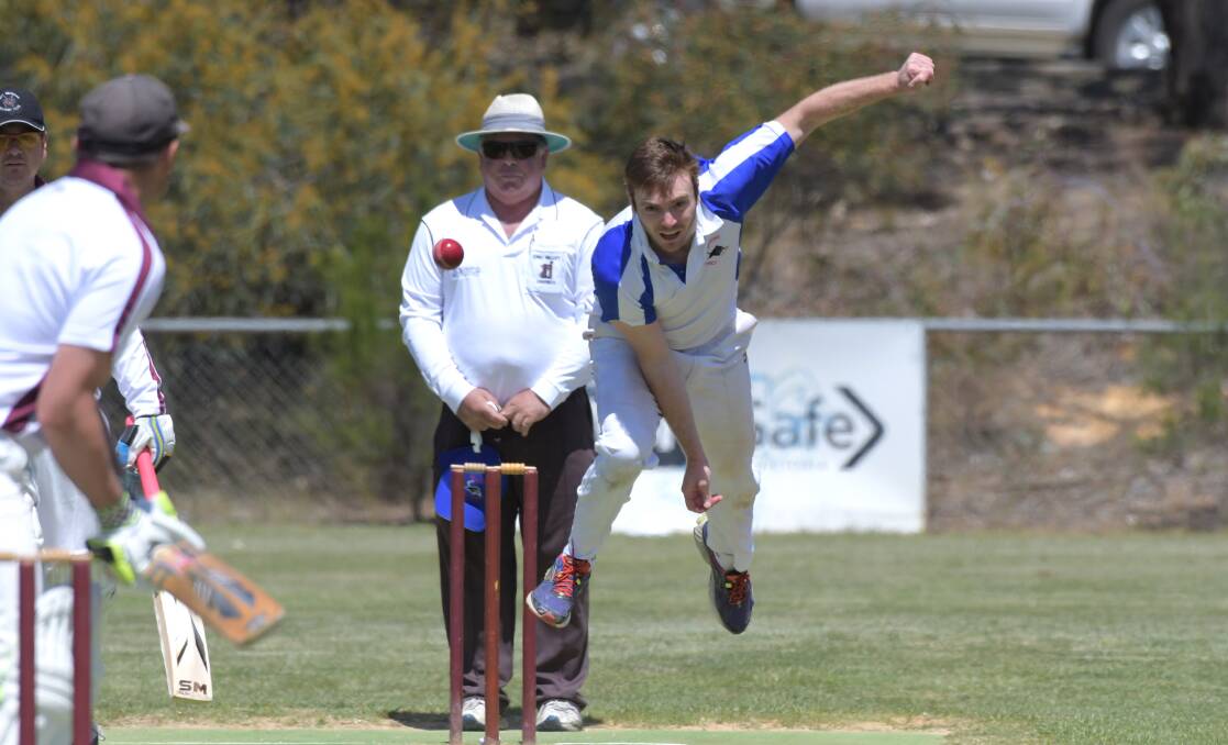 TOP SPELL: Marong captain Tom Wilson bagged 6-33 off 14.3 overs against West Bendigo at Ken Wust Oval on Saturday. Picture: GLENN DANIELS