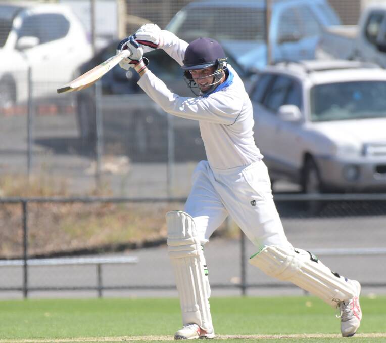 GALLANT: Opening batsman Ryan Hartley during his innings of 87 for Golden Square on Saturday.