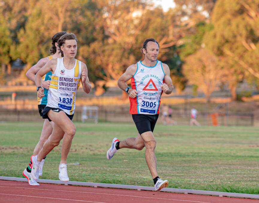 PACE: Billy Meade and Brett Gilligan competed at Box Hill last Thursday night. Picture: A.J. TAYLOR IMAGES