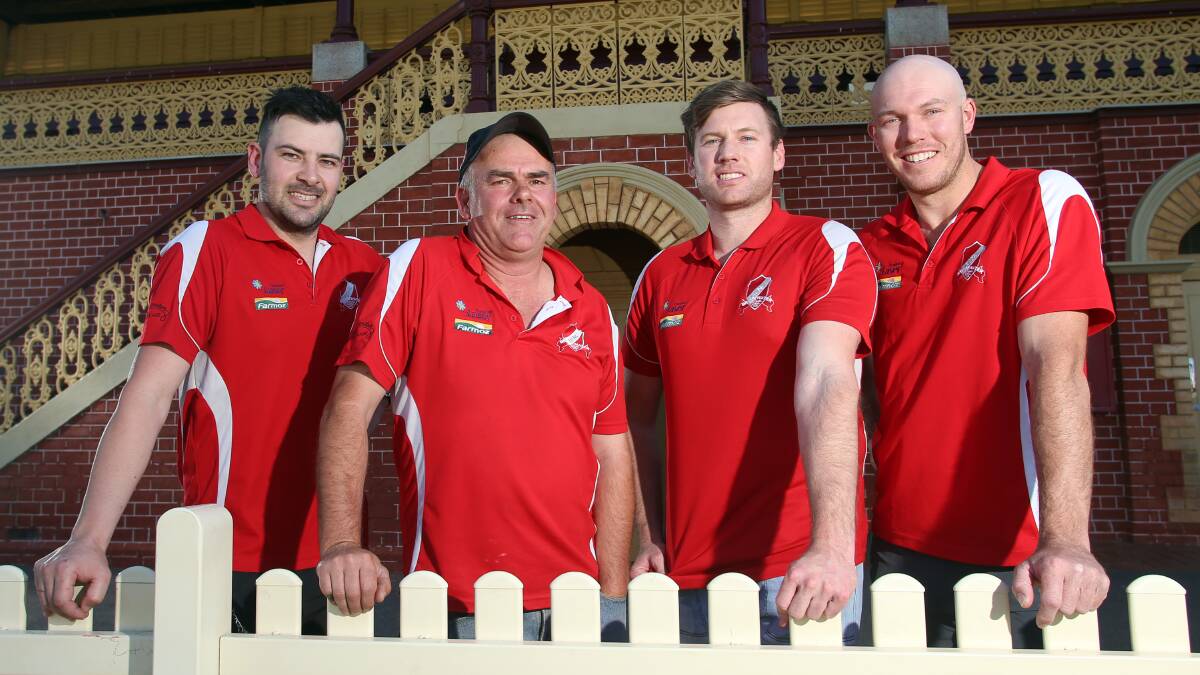 GEARING UP FOR 2018: Bridgewater assistant Brad Rohde, president Gary Walters, new senior coach Dale Cameron and assistant Daniel Nalder. Picture: GLENN DANIELS