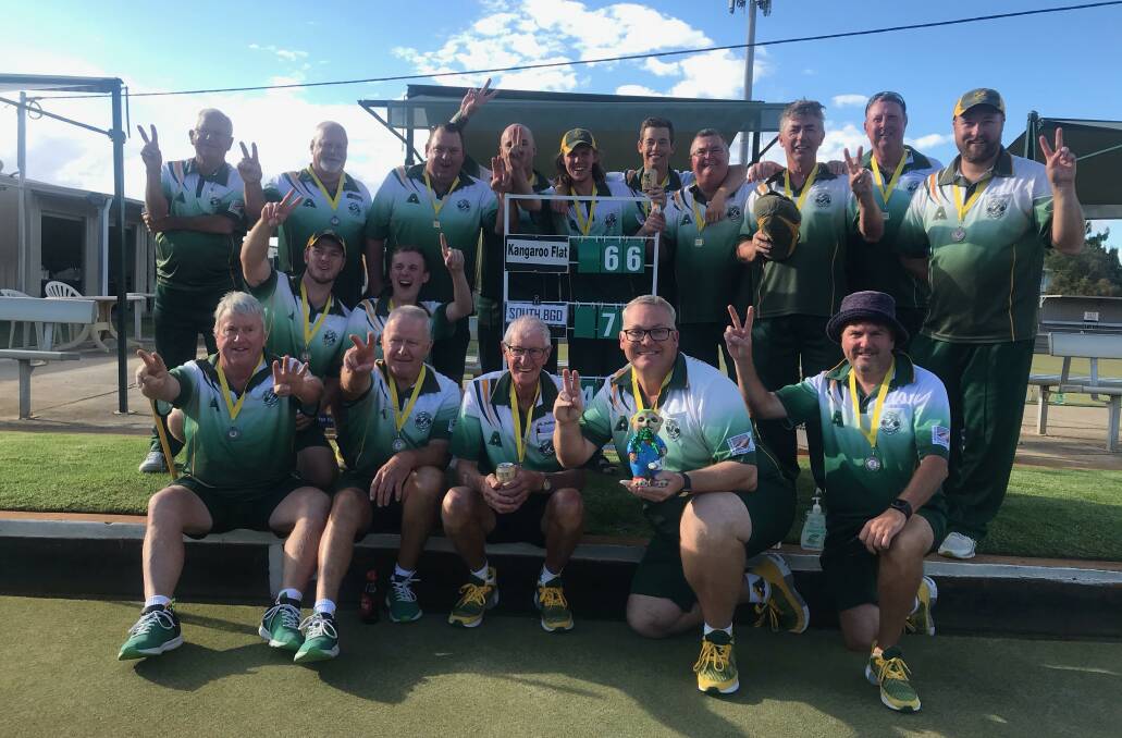 SUCCESS: South Bendigo's premiership team after beating Kangaroo Flat 74-66 in the BBD grand final on Saturday. Picture: GEOFF HOWES