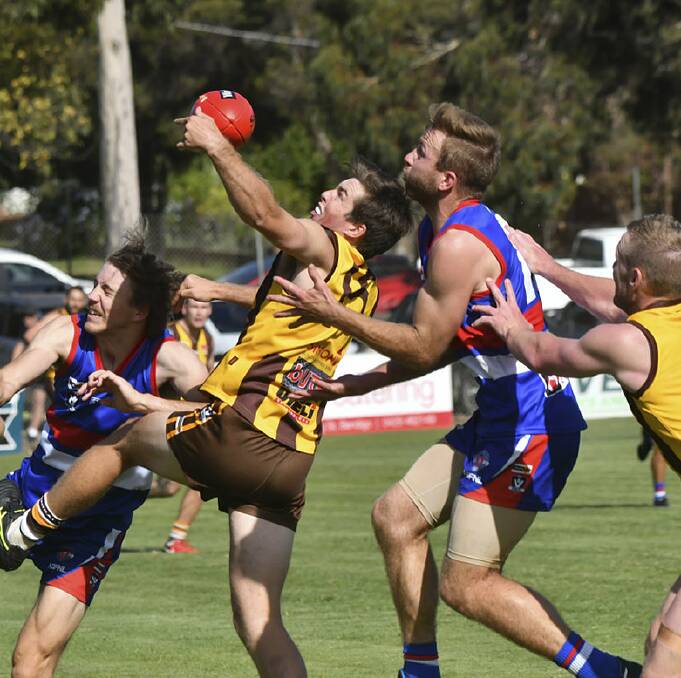 RIVALRY: Huntly and North Bendigo will play for the Golden City Cup in their HDFNL clash on Saturday. Spectators aren't permitted at games this weekend.
