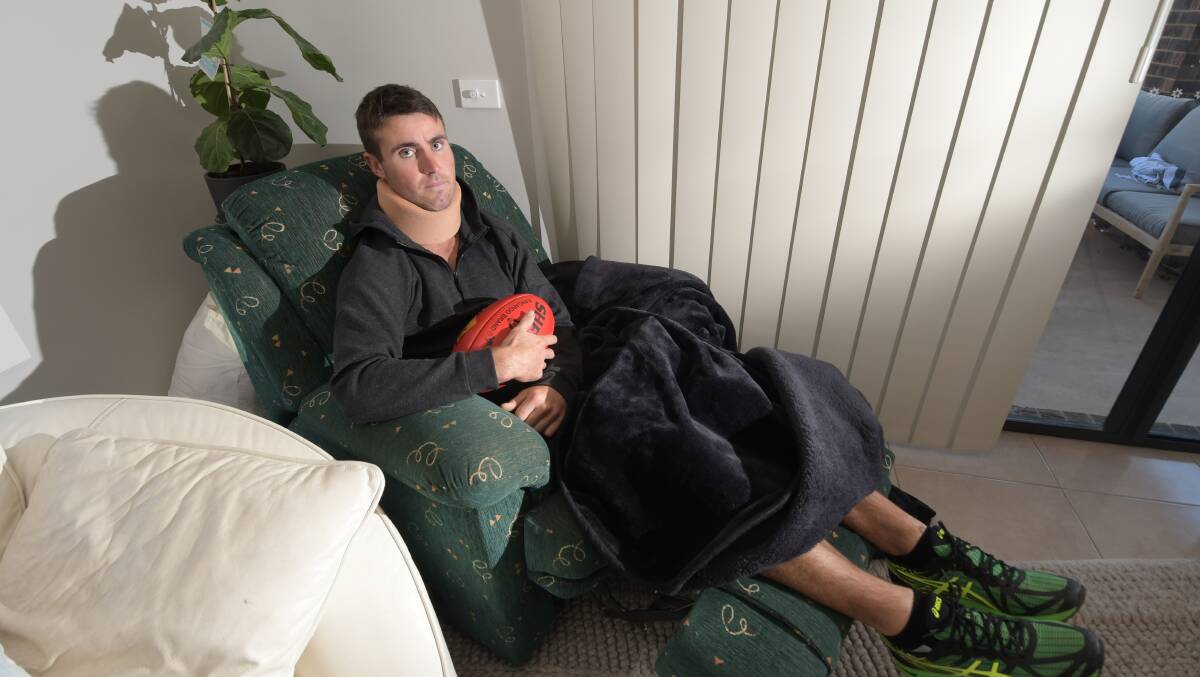 Nic Arthur at his Huntly home recovering from surgery. Picture: NONI HYETT