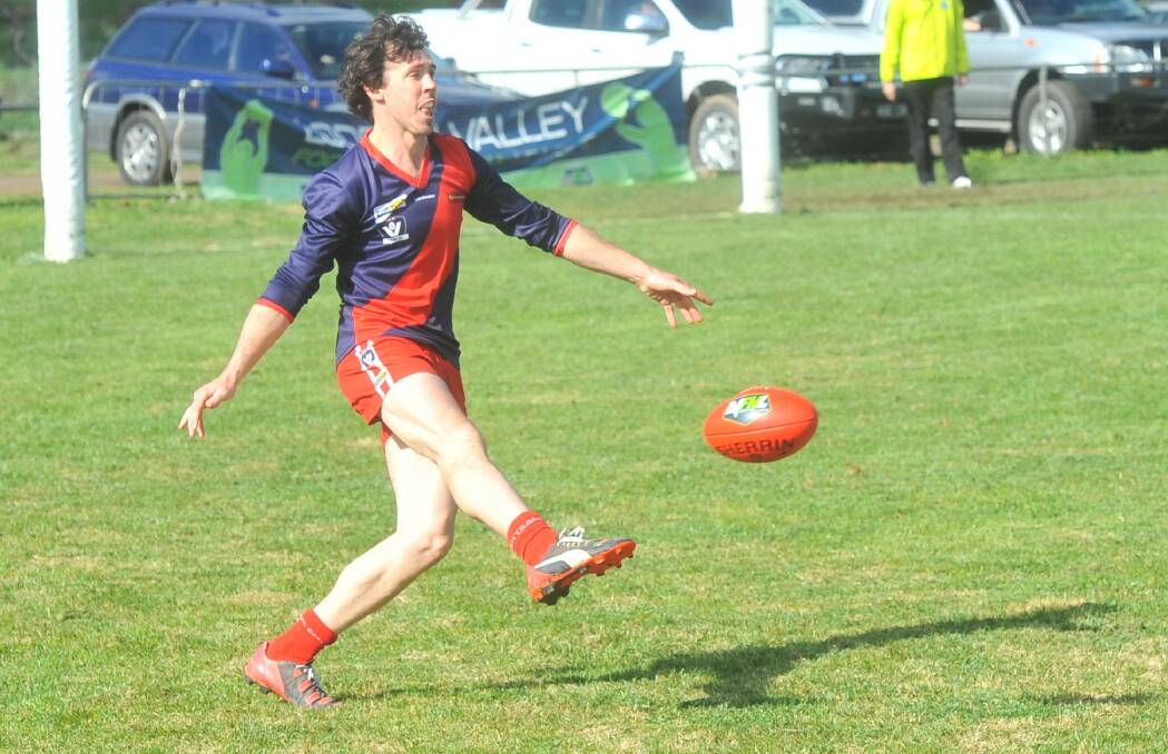 MOMENTUM BUILDING: Calivil United's Henry Miller. The Demons have won their past four games and are in the Loddon Valley top three. Picture: ADAM BOURKE