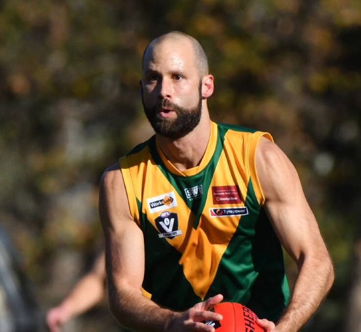 CLASS ACT: Ben Southam off half-back was one of Colbinabbin's standouts against Lockington-Bamawm United on Saturday. The Grasshoppers won by 47 points.
