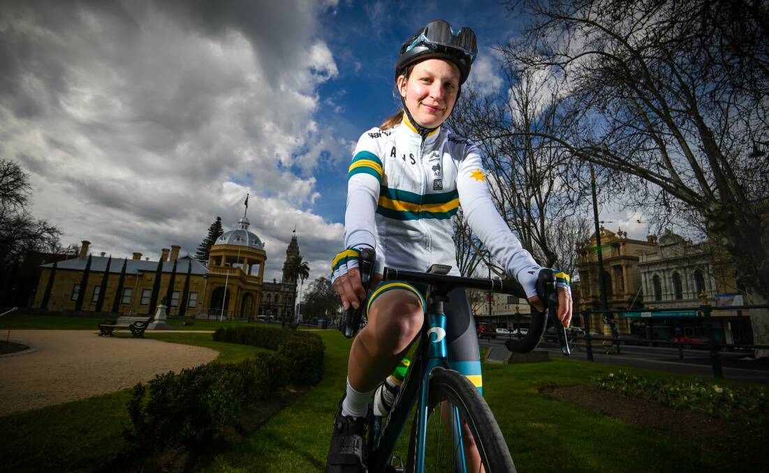 Bendigo cyclist Belinda Bailey will ride in the women's madison. Picture by Darren Howe