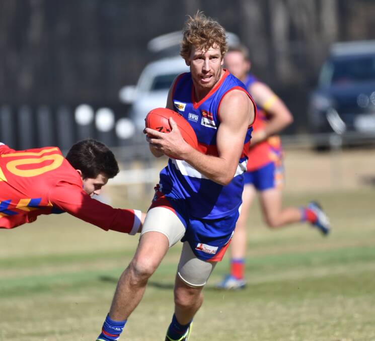 DROUGHT-BREAKING OPPORTUNITY: Matt Klein-Breteler kicked five goals in last week's preliminary final win over Bears Lagoon-Serpentine. Now the Bulldogs are a chance of winning their first flag since 1950. Picture: GLENN DANIELS