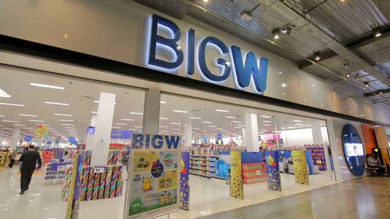 Woolworths will close about 30 Big W stores.
