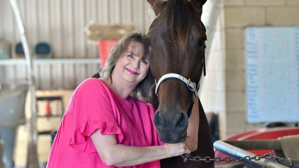 Bendigo's Julianne Morris with Whata Journey, the horse named by her parents Norm and Margaret McCloy and inspired by her brave and long-running cancer battle. Photo: Noni Hyett