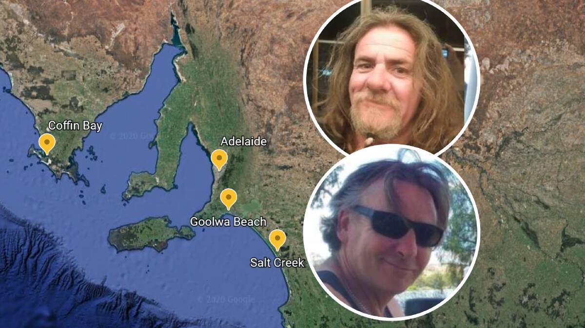 Fishermen Tony Higgins and Derek Robinson contacted police early this morning and are believed to be in good spirits. Photo: Supplied. 