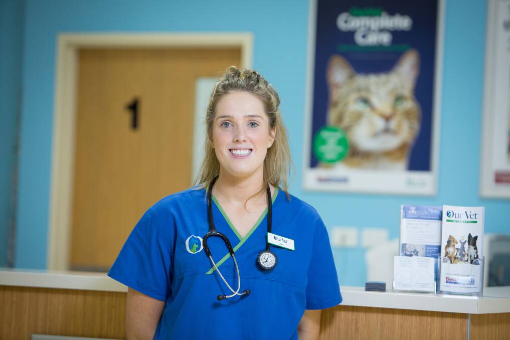 BACK TO WORK: Jennifer Peart is now a qualified veterinary nurse working in her chosen profession.
