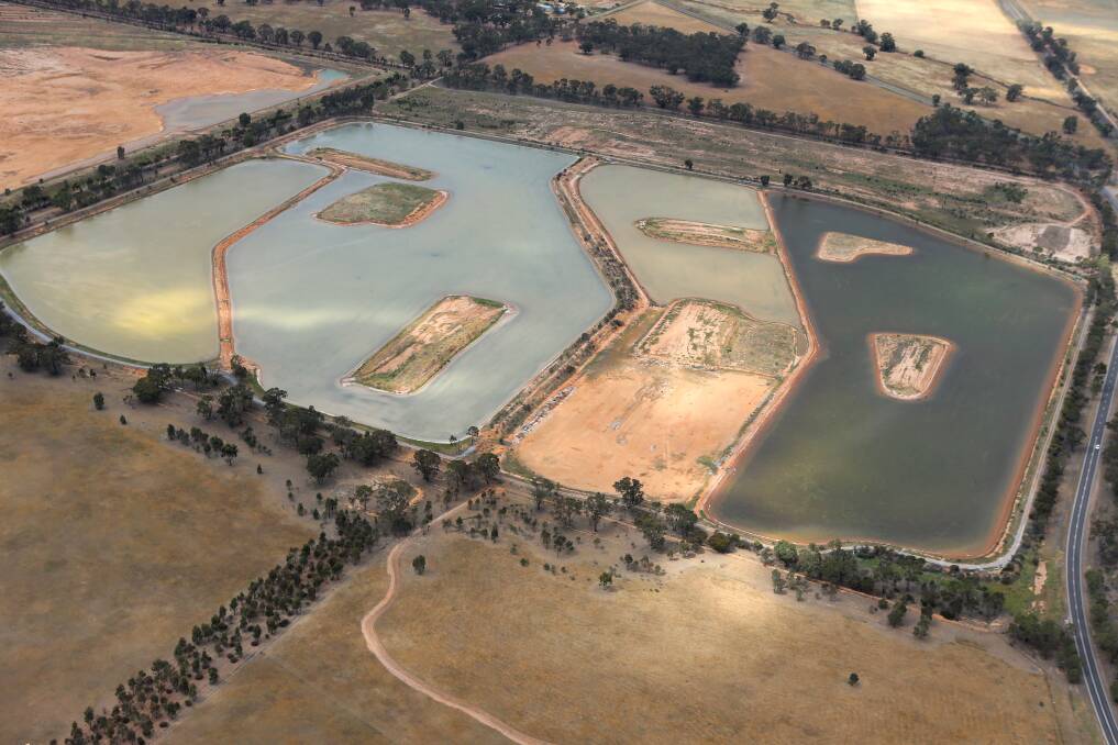 WOODVALE PONDS: Groundwater rising through Bendigo's network of underground mines was previously pumped into evaporation ponds.