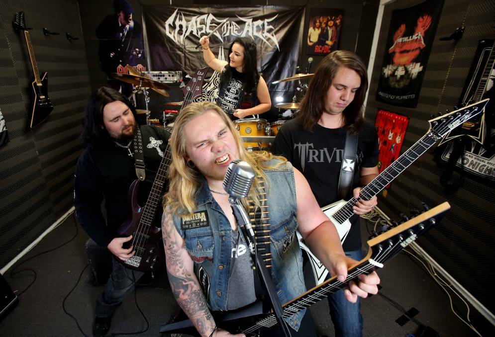 Bendigo band Chase the Ace launched their album at the Music Man Megastore last year. Picture: GLENN DANIELS