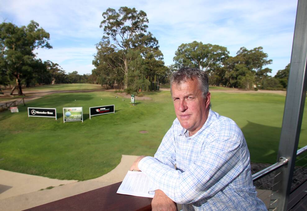 STIFLED PLANS: Club president Andrew Johnston at the Bendigo Golf Club – the club wants to use the profits of selling the Eaglehawk Golf Club to developers to redevelop its Epsom-based club. Picture: GLENN DANIELS