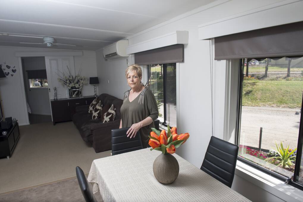 HOUSEPROUD: After being forced into retirement from her role as a financial officer eight years ago, Karen and her husband David Bateman invested about $60,000 and hours of work into doing up their caravan. Picture: DARREN HOWE