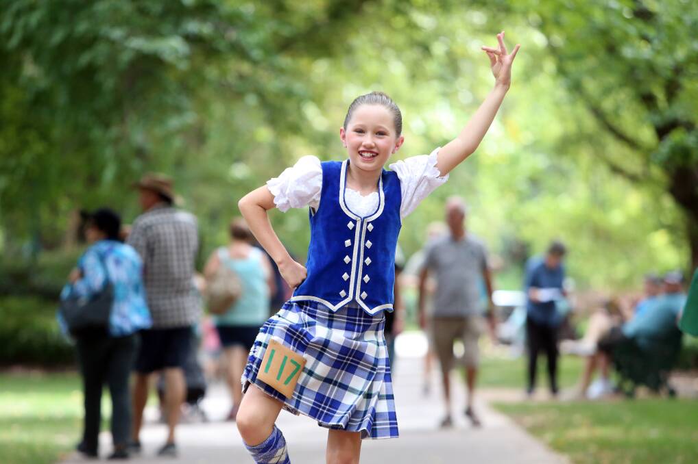 Matilda Keenan dances up a storm at Scots Day Out. Picture: GLENN DANIELS