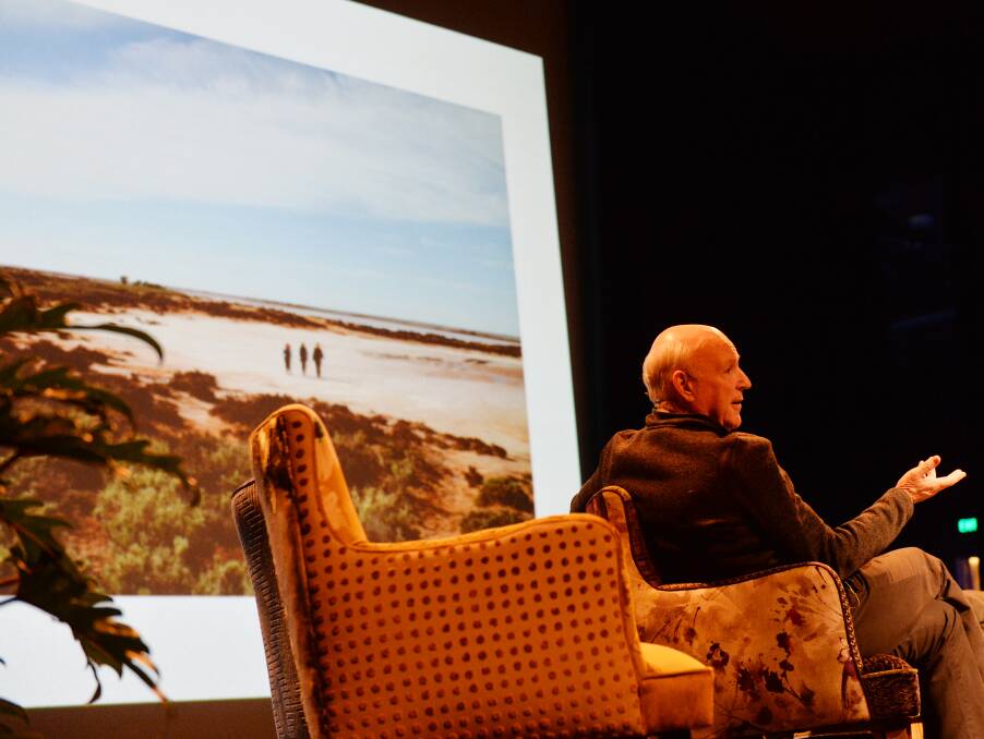 JOHN CLARKE: And his good friend John Wolseley discussed, painting, haiku and when Murray Rose broke through a wave and into a rainbow while surfing.