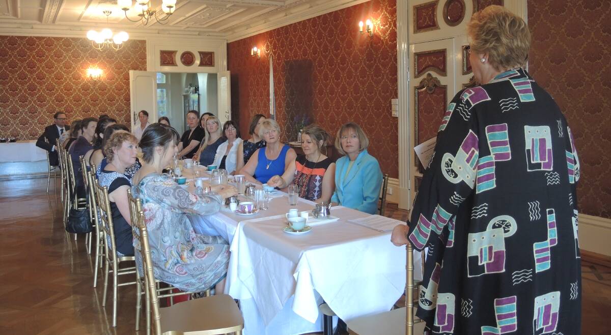 MENTORSHIP: International Women’s Federation of Commerce and Industry founder Diana Abruzzi addresses women at Fortuna Villa. 