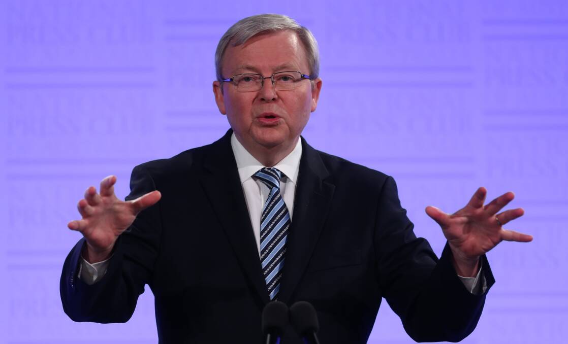 BLAME: Letter-writer Peter Lesuey, of Kennington, says Australia has never recovered from Kevin Rudd's first stint as prime minister between 2007 and 2010.