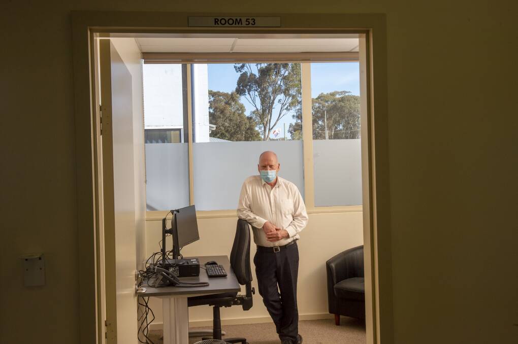 SUPPORT: Peter Richardson at the federally-funded Bendigo mental health hub - one of 15 to have opened to offer help to people struggling during the pandemic. Picture: DARREN HOWE