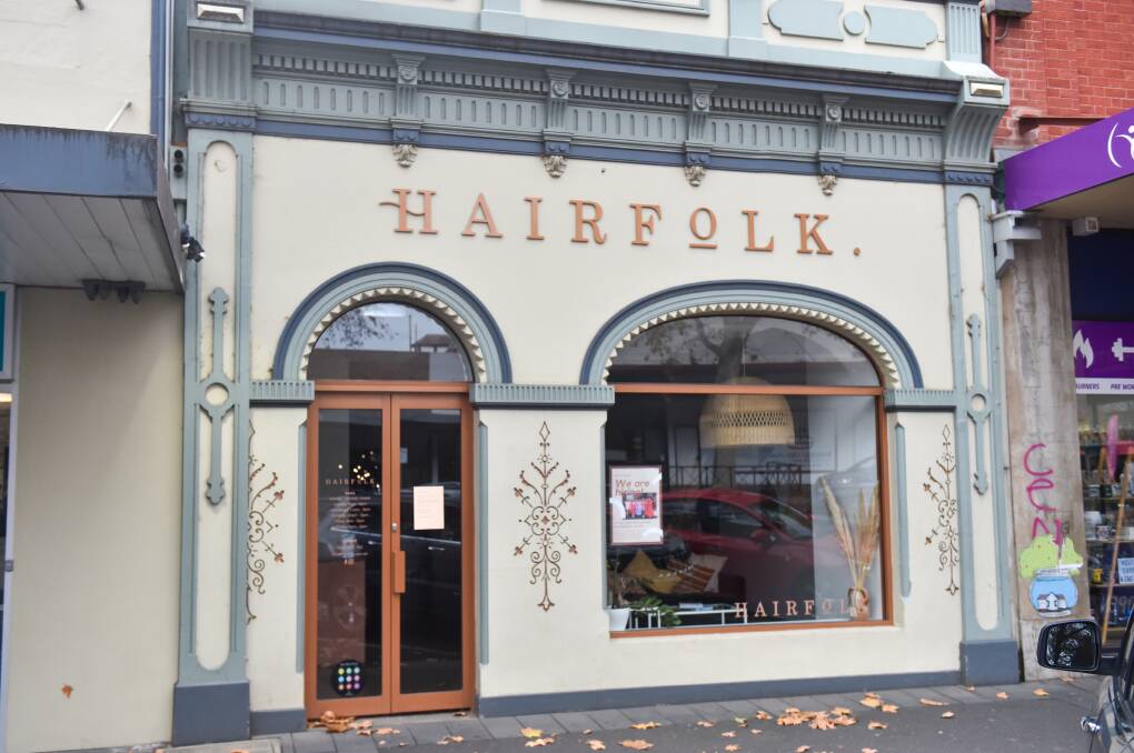 This hairdressing salon in Bendigo's CBD was listed as an exposure site for COVID-19. Picture: DARREN HOWE